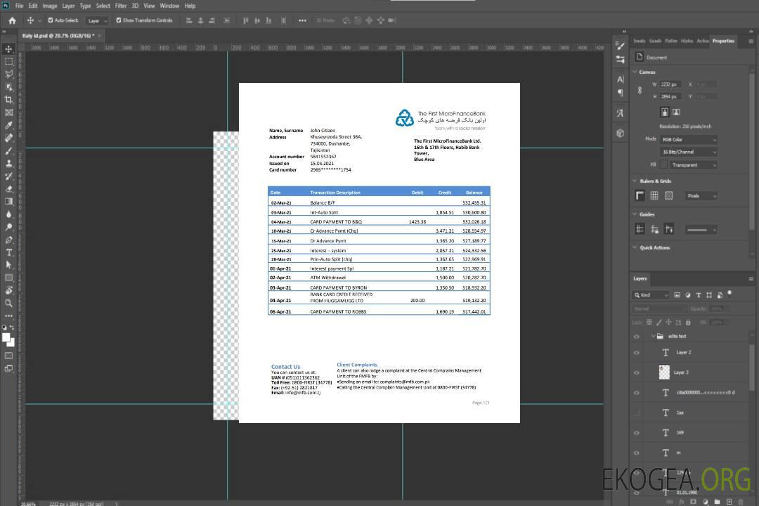 Tadjikistan La première microfinance (FMFB) excel pdf template